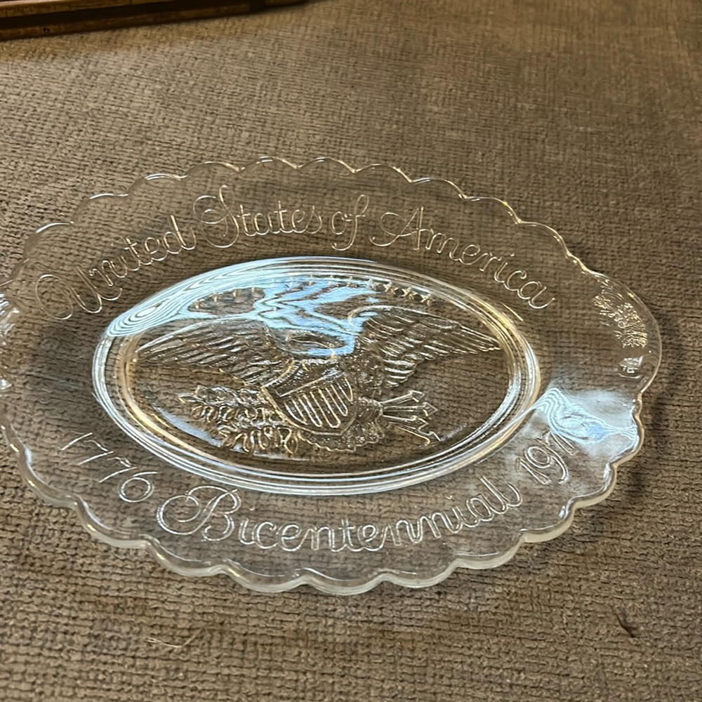 Vintage Avon Usa Bicentennial Glass Plate